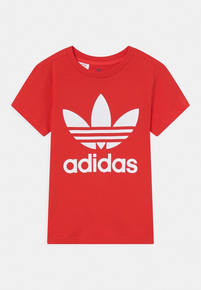 adidas Originals ADICOLOR TREFOIL - T-shirt estampada - red/white