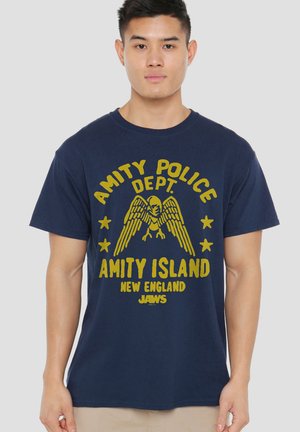 Universal Studios, JAWS THE AMITY BLUES - Print T-shirt - dark blue