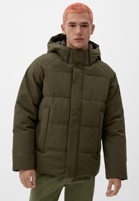 QS MIT ABNEHMBARER KAPUZE - Winterjas - forest night