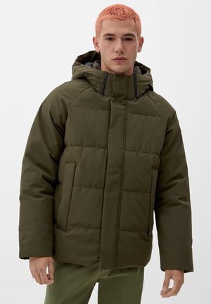 QS MIT ABNEHMBARER KAPUZE - Winter jacket - forest night