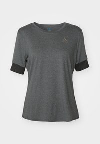 CREW NECK RIDE 365 - Sport T-Shirt - black melange/grey melange