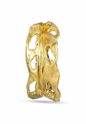 LEAF HOOP RIGHT RIGHT - Single earring - gold plated silver coloured