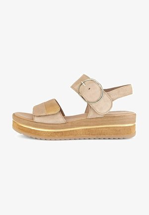 Plateausandalette - caramel gold