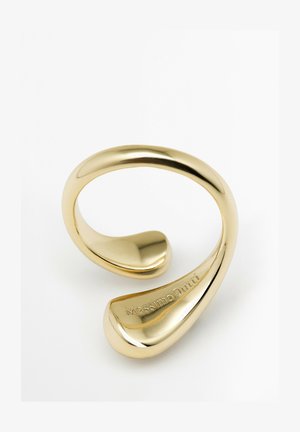 Massimo Dutti, DOUBLE TEARDROP RING - Ring - gold-coloured