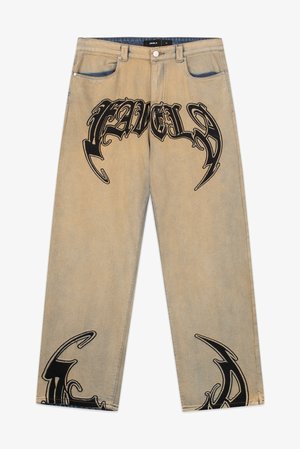 FAVELA AVES UNISEX - Loose Jeans - black washed