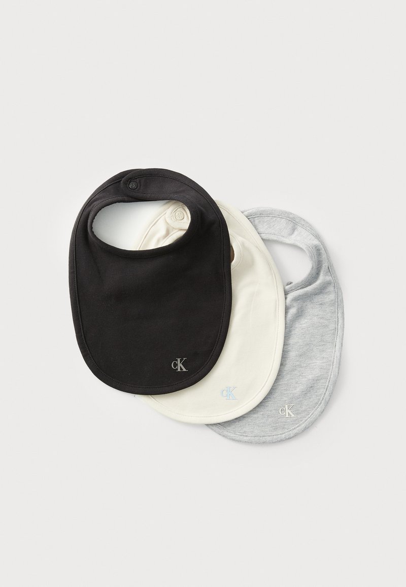 Calvin Klein Jeans BIB GIFTBOX UNISEX 3 PACK - Bavoir - heather/whitecap gray/black