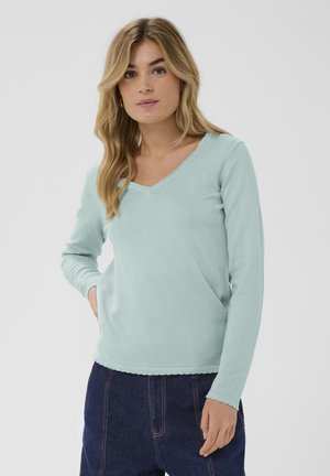 LS V-NECK - Pulover - ether