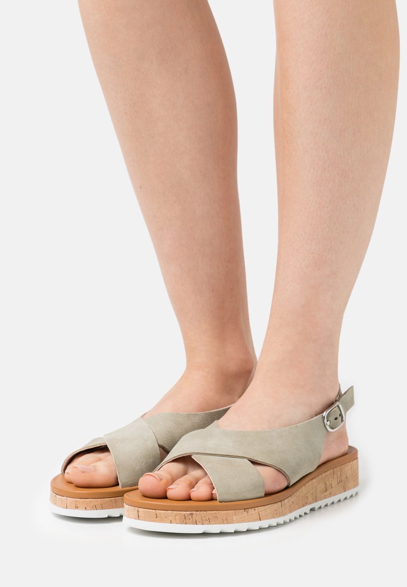 Damen Riemchensandalen | Paul Green Plateausandalette natural/khaki - MD79735 Damen Riemchensandalen | Paul Green Plateausandalette natural/khaki - MD79735