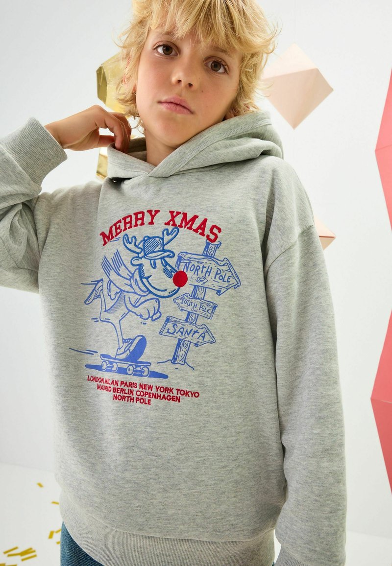 Sweat à capuche coton nasa gris chiné - Absolut cult