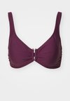 WIRE BUCKLE SIMPLE - Bikinitop - bordeaux