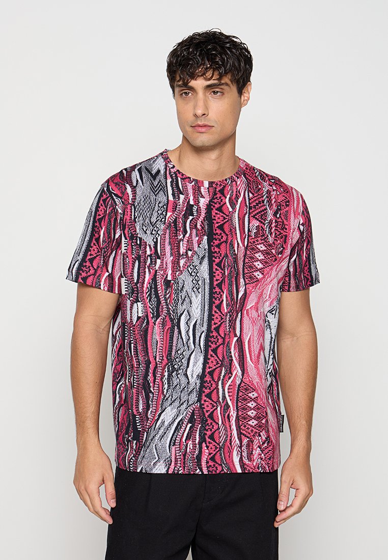 carlo colucci T-shirt print donkerroze