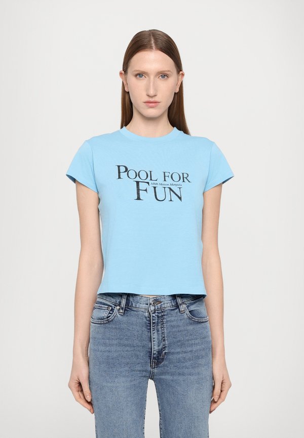 Print T-shirt - turquoise