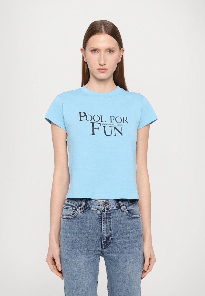 MM6 Maison Margiela - T-Shirt print - turquoise, Vergrößern
