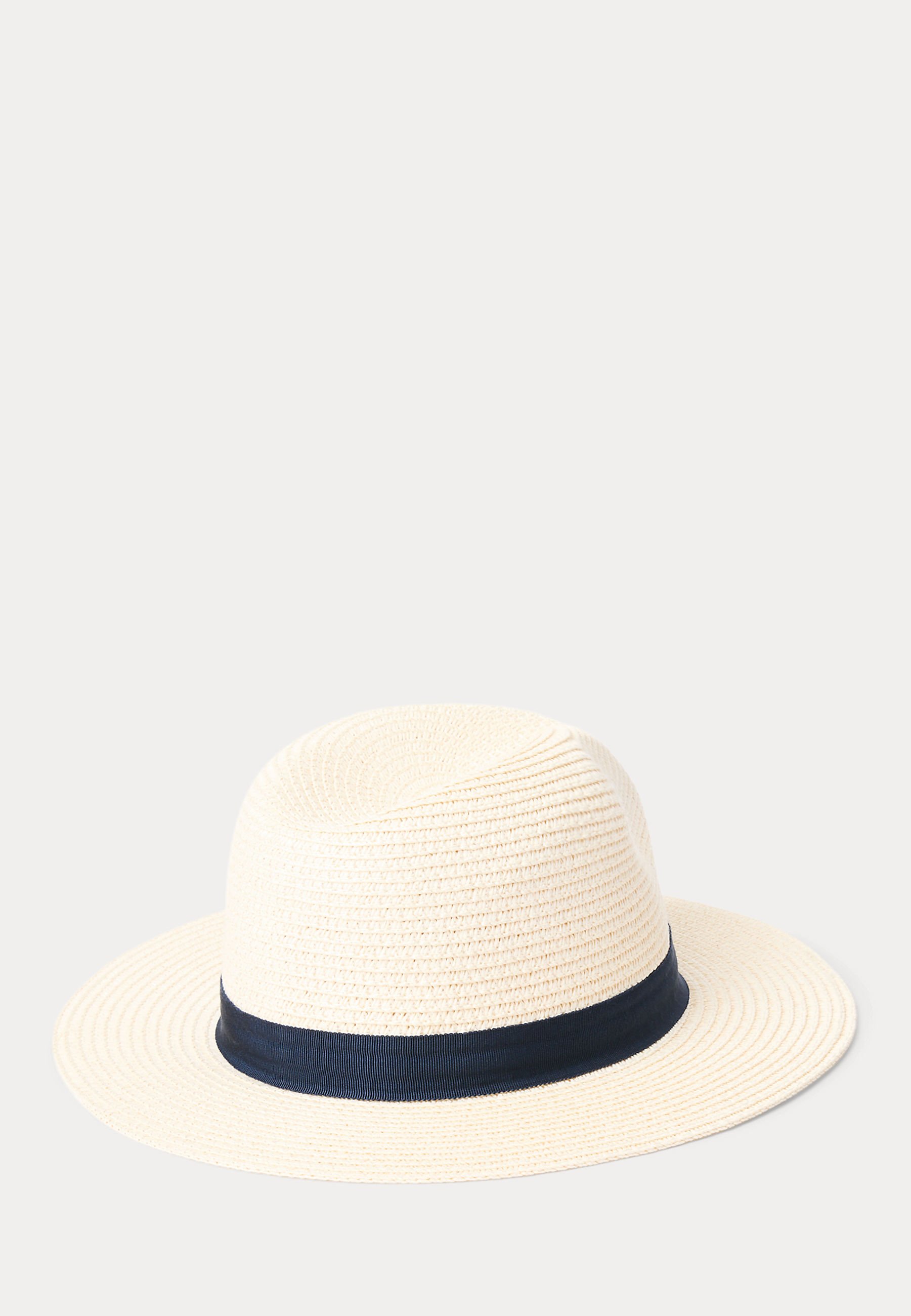 ストローハット RALPH LAUREN Classic Packable Fedora Ralph Lauren Classic Packable Fedora Hat in Natural | Lyst