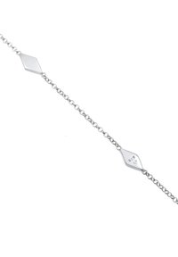 Sølv-armlænke i sterling sølv med diamantformede led og en poleret overflade. Markeret "925" på et led, med et fint kædedesign.