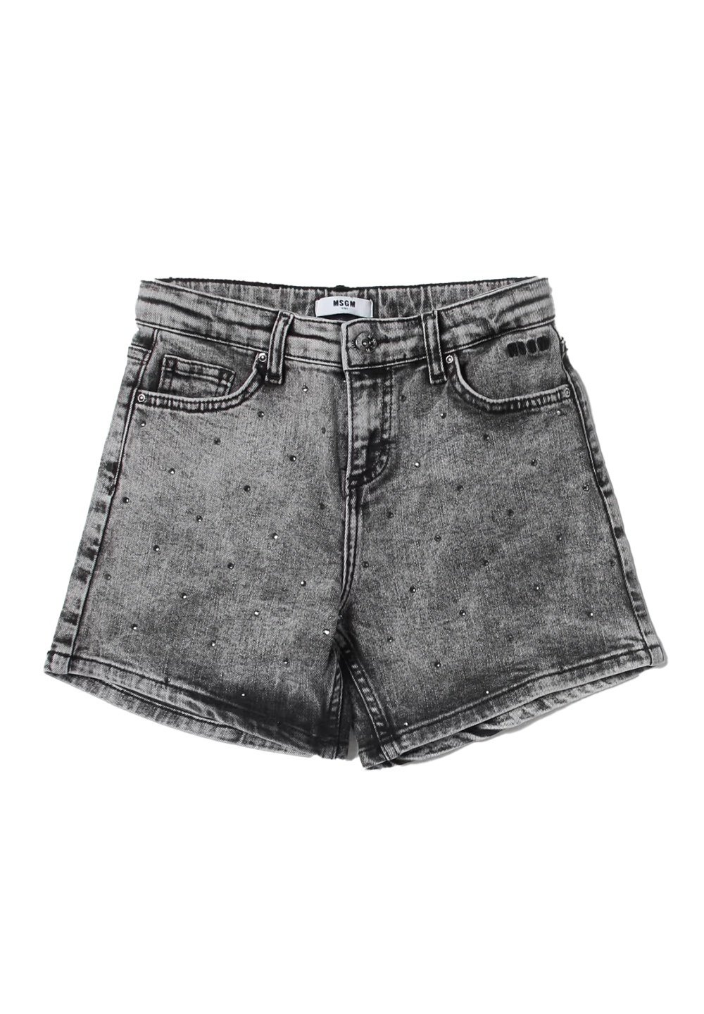 MSGM Shorts di jeans grigio