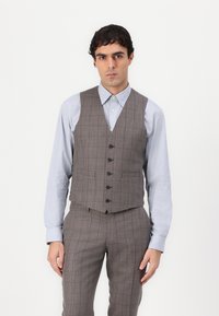 Isaac Dewhirst THE FASHION NOTCH SUIT SLIM - Κοστούμι - chocolate