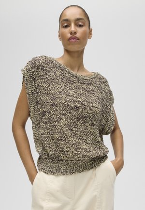 OPUS, RELAXED FIT MELANGE LOOK - T-Shirt print - affogato