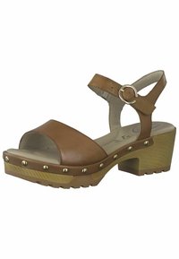 Tamaris Comfort - Platform sandals - cognac