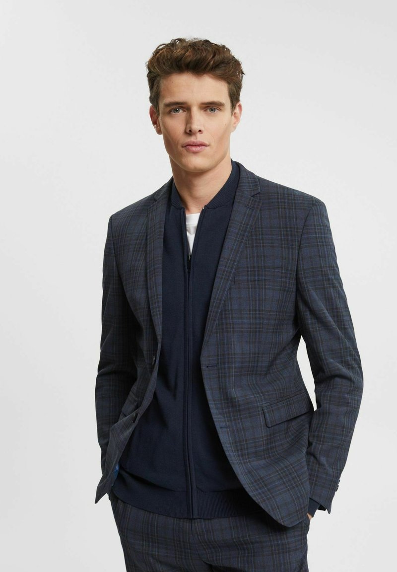 Esprit Collection SLIM FIT Blazer jacket dark blue/mottled dark