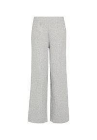 QS WIDE-LEG - Broek - grau meliert