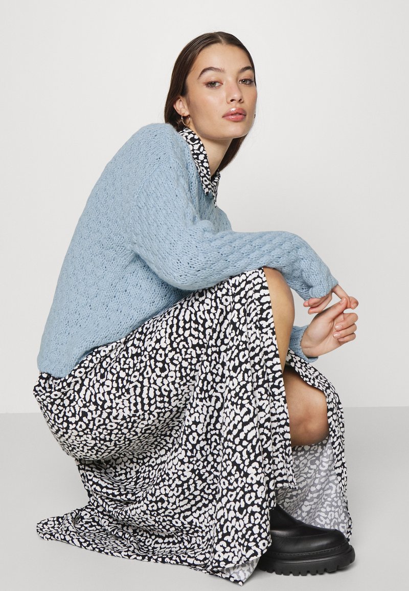 Damen Strickjacken | JDY JDYBOBLE LIFE Strickpullover blue fog/blau - DF83950 Damen Strickjacken | JDY JDYBOBLE LIFE Strickpullover blue fog/blau - DF83950