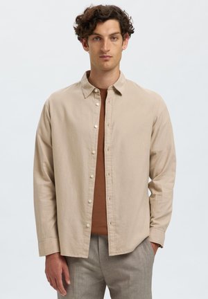 Selected Homme SLIMOWEN-BRUSHED NOOS - Shirt - pure cashmeredetail:mixed w. oatmeal