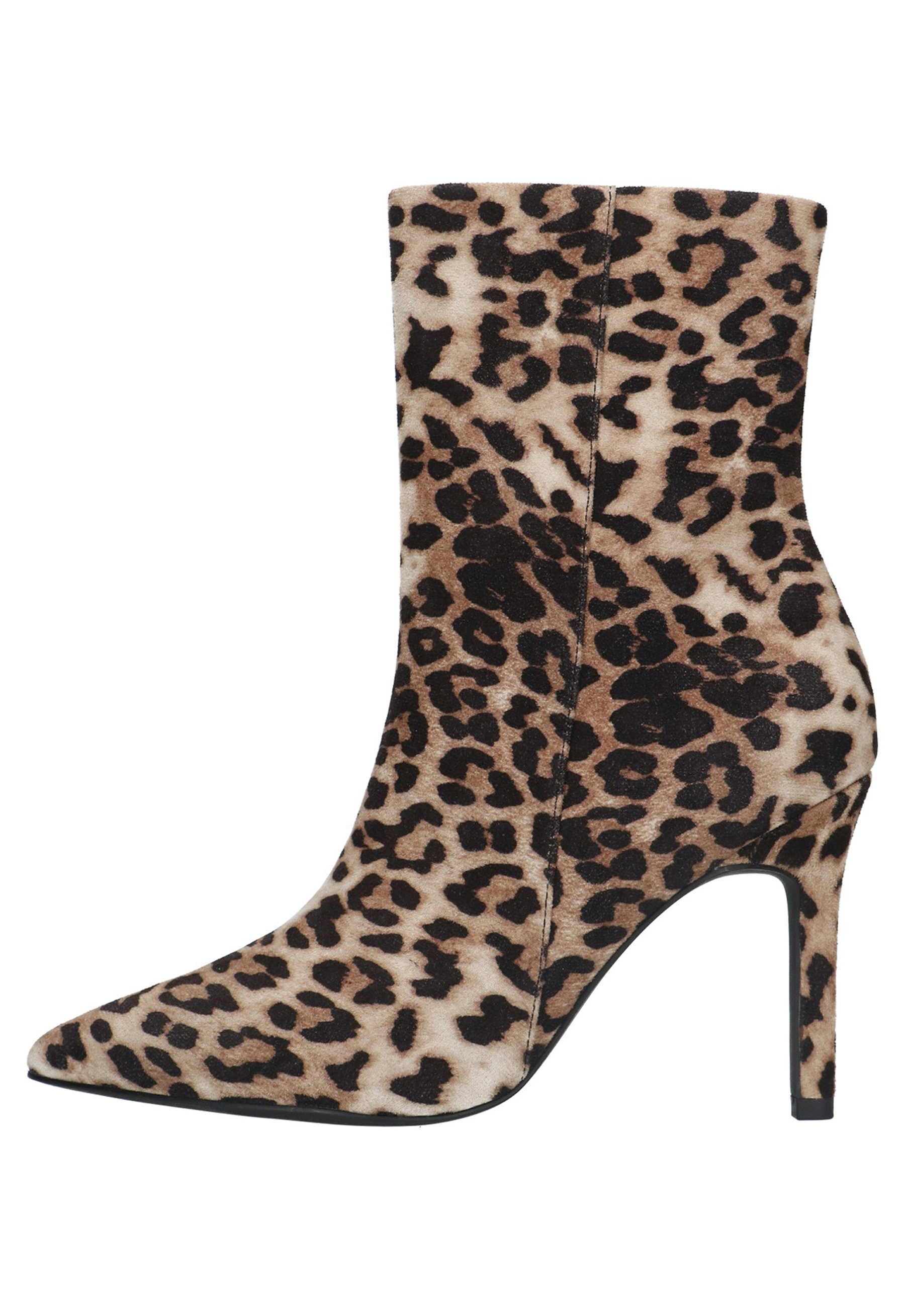 sacha MIT PANTERPRINT UND PFENNIGABSATZ - Enkellaarsjes met hoge hak -  leopard print/beige - Zalando.nl