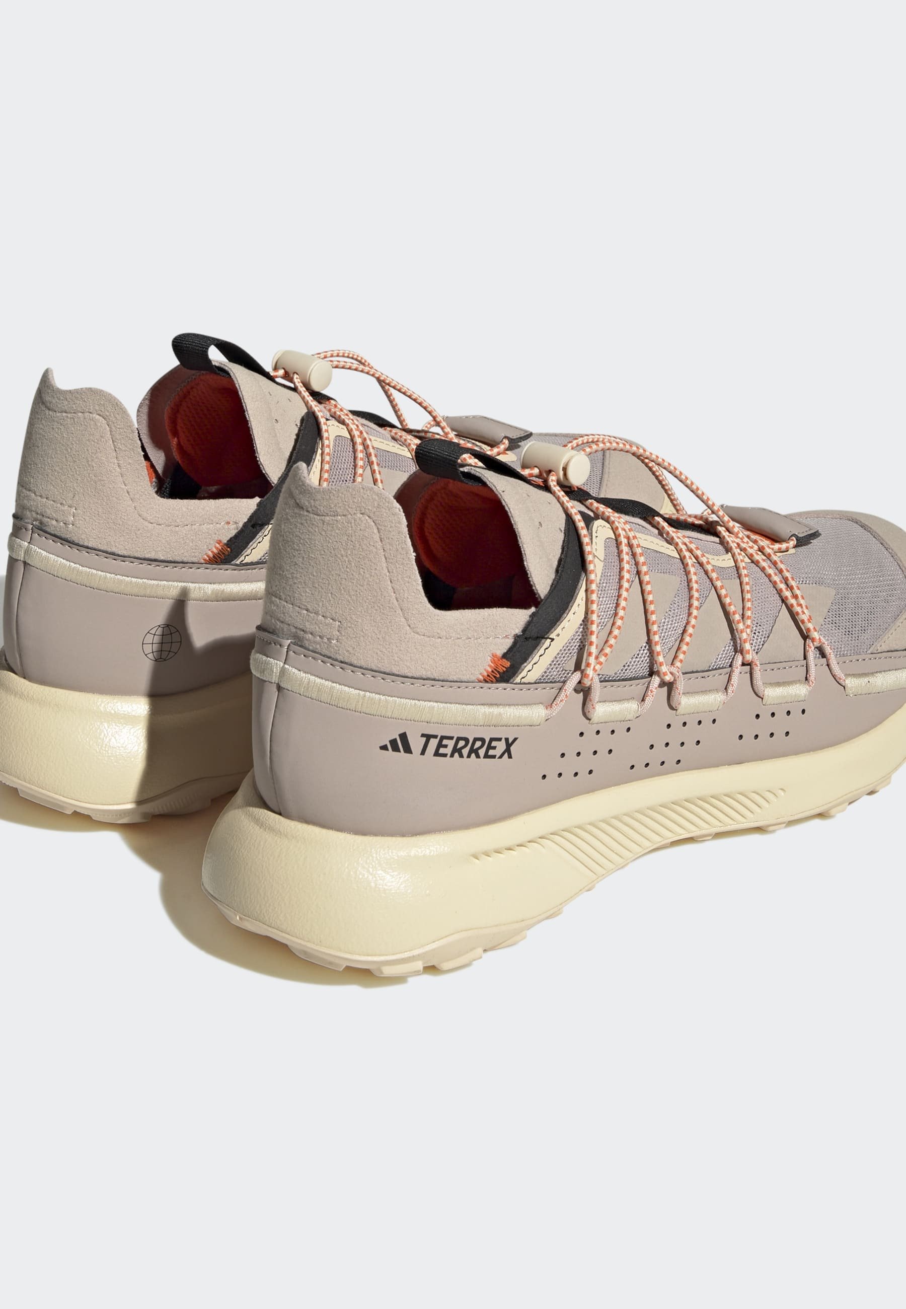 Adidas Terrex VOYAGER 21 TRAVEL - Hiking shoes - taupe/taupe/impact  orange/beige - Zalando.ie