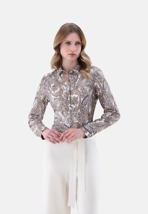 Hemdbluse - mottled beige