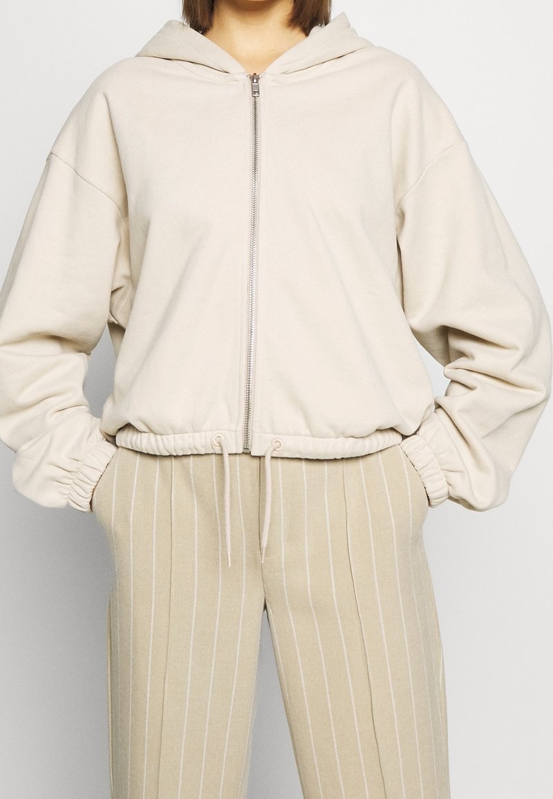 Weekday Sudadera con cremallera - beige