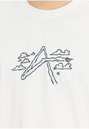 Alpha Industries, ALPHA INDUSTRIES MEN - T-SHIRTS CLOUD LOGO T-SHIRT - T-shirt print - white