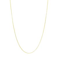 Dunne ketting in geelgoud met een soepele, afgeronde vorm en een delicate afwerking. De ketting heeft links die dicht op elkaar zijn verbonden.