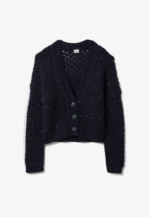 Stefanel, CROCHET OVERSIZED CARDIGAN. - Strickjacke - navy blue