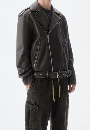 PULL&BEAR Kunstlederjacke - black