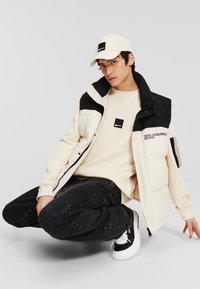 Karl Lagerfeld Jeans MIX MATERIAL FIT - Sweatshirt - whitecap gray