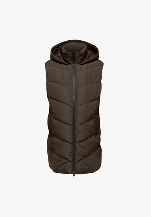 ONLY MATERNITY, PUFFER COAT OLMCLAIR PUFFER COAT - Chaleco - chocolate brown