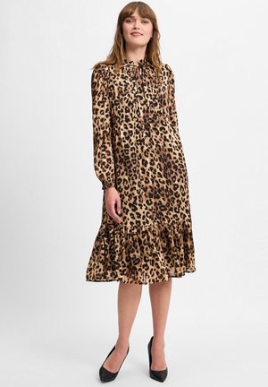 Marie Lund Freizeitkleid - camel schwarz