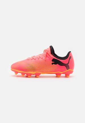 FUTURE 7 PLAY FG/AG JR UNISEX - Botas de fútbol con tacos - sunset glow/black/sun stream