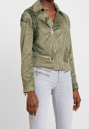 Veste en similicuir - olive