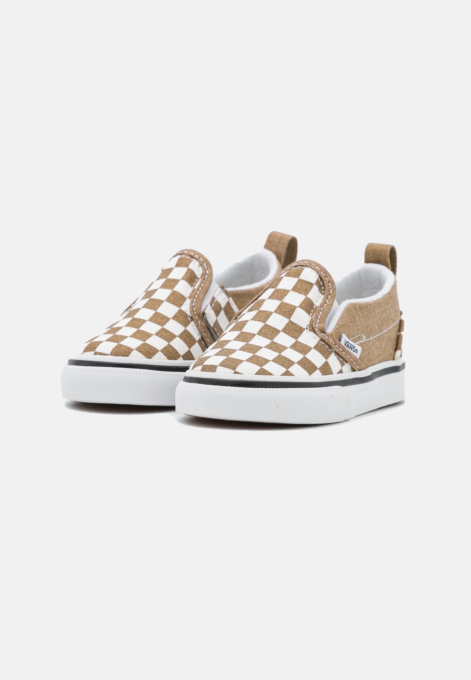 bronze checkered vans