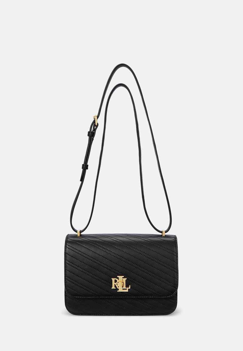 Lauren Ralph Lauren STITCHED NAPPA LEATHER MEDIUM SOPHEE BAG - Keresztpántos táska - black
