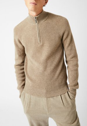 Rodier HALF-ZIPPED   - Trui - taupe