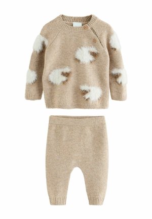 Next, REGULAR FIT - KNITTED JUMPER AND LEGGING BABY SET - Leggings - Trousers - brown sheep