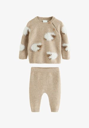 Next, REGULAR FIT - KNITTED JUMPER AND LEGGING BABY SET - Leggings - Trousers - brown sheep