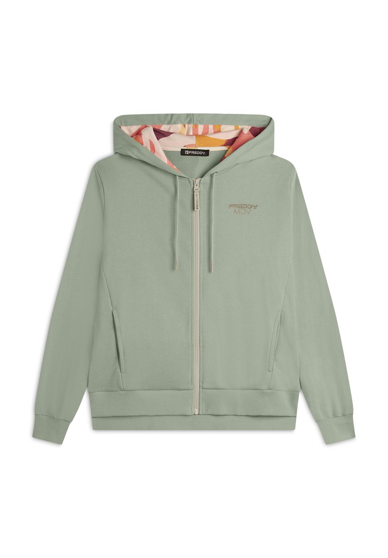 Freddy Felpa con zip - green zebraanimaliermulticolor