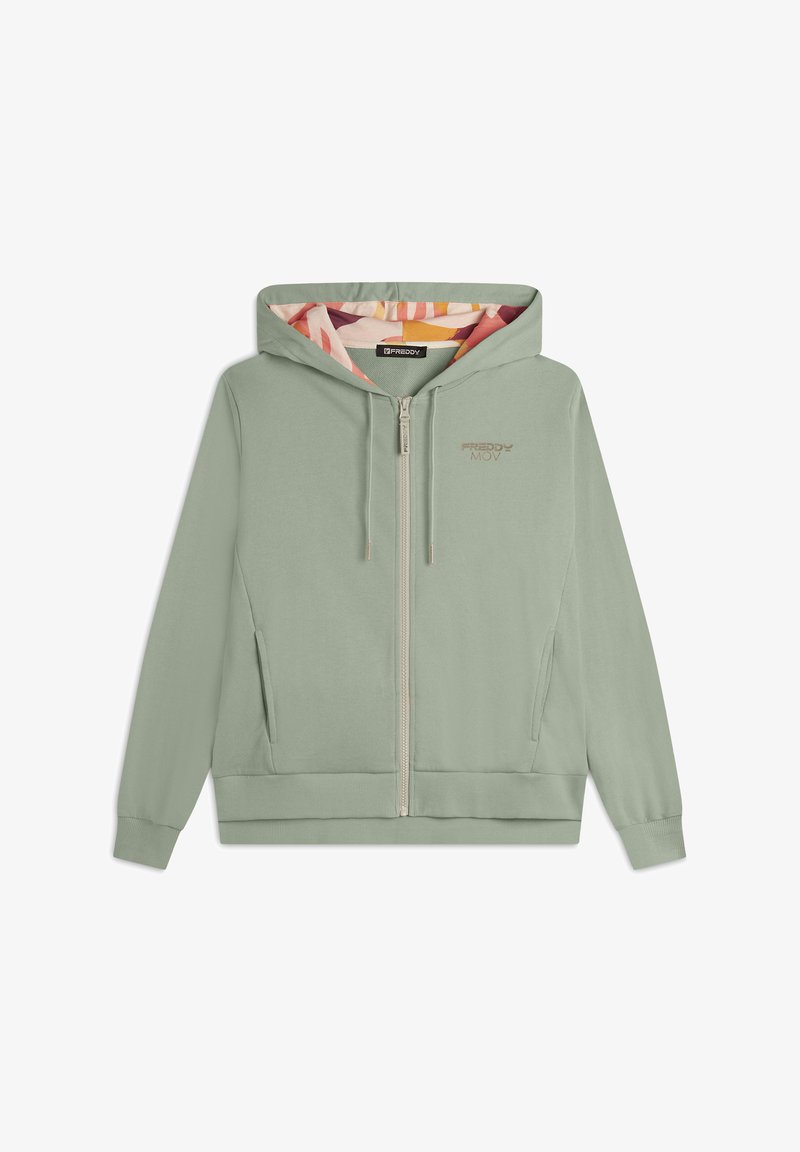 Freddy Felpa con zip - green zebraanimaliermulticolor