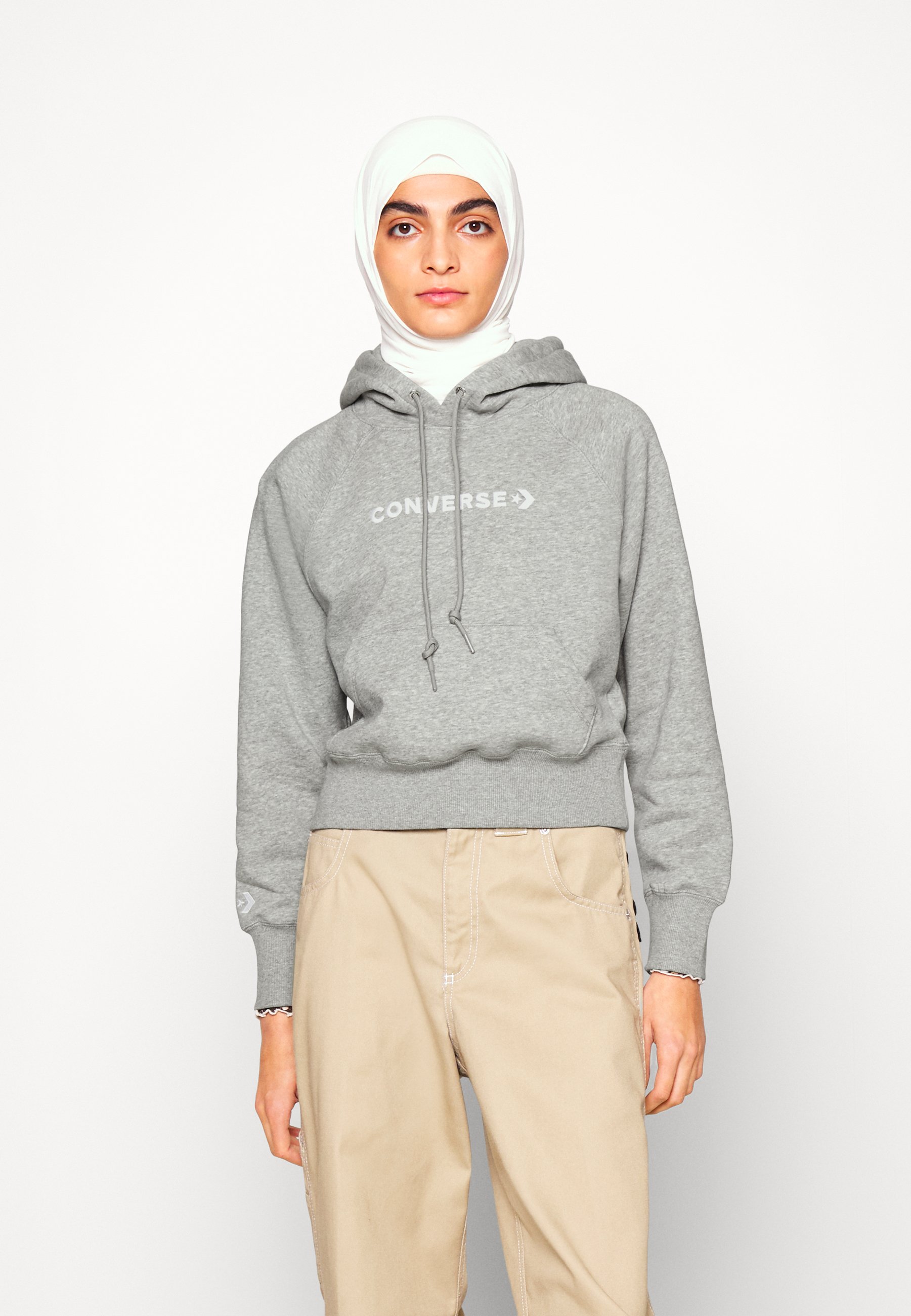 womens grey converse hoodie