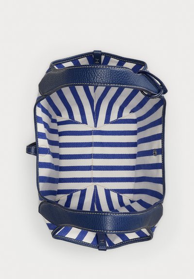 Polo Ralph Lauren POLO PLAY STRIPED CANVAS MEDIUM TOTE - Velika torba - ink/white