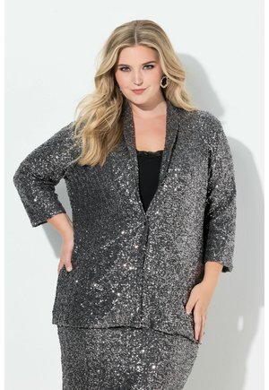 SEQUIN  SHAWL COLLAR - Bleiseri - silver
